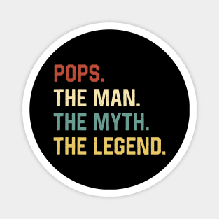 Fathers Day Shirt The Man Myth Legend Pops Papa Gift Magnet